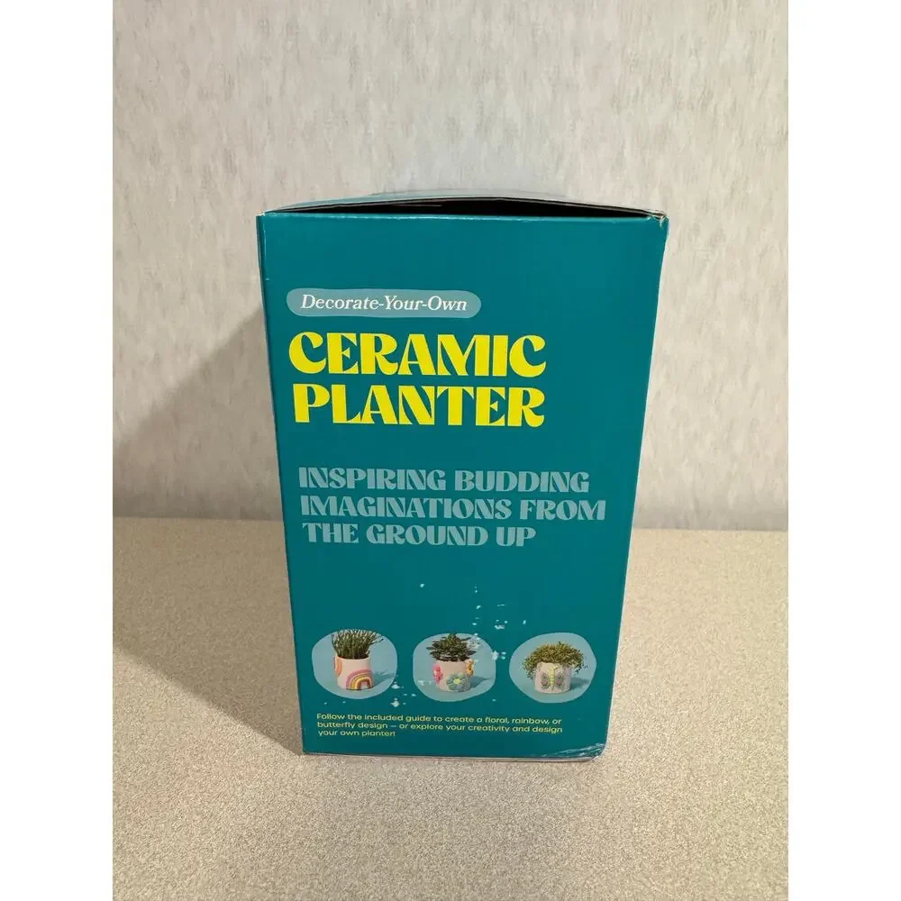 Mud Puddle Society 9pc Clay Ceramic Planter Garden Art Kit DIY Craft Set